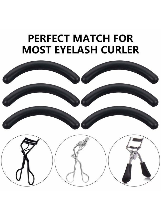 CABAX Curler Refills Eyelash Curler Refill Pads Silicone Rubber Curler Replacement Refills Pads for Universal Eyelash Curler with a Clear Storage Box, Black, 12 Pcs - Image 5